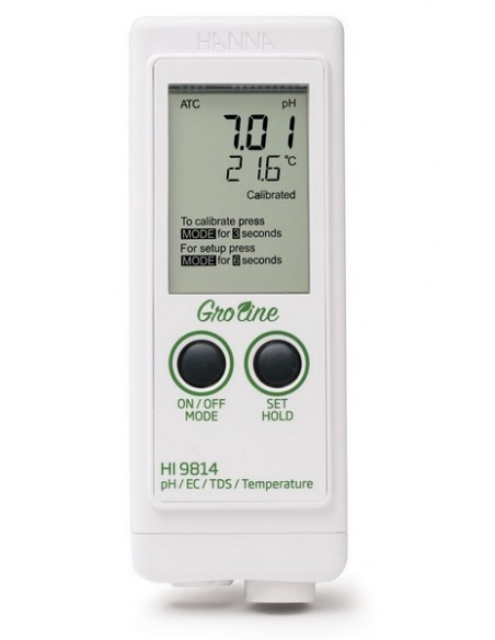 Wodoodporny miernik do pomiaru pH/EC/TDS/T serii Groline HI 9814