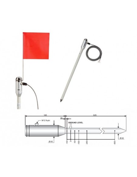 Sonda temperatury gleby Pt100 1/3 DIN z 5 czujnikami TP 32MTT.03.1