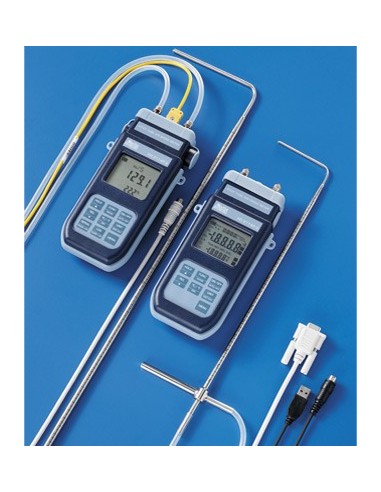 Mikromanometr Delta OHM HD2134P.0 praca z rurkami Pitota