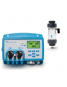 Regulator panelowy do kontroli jakości wody w basenach i SPA z komorą przepływową