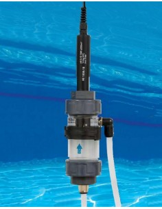 Regulator panelowy do kontroli jakości wody w basenach i SPA z komorą przepływową 2