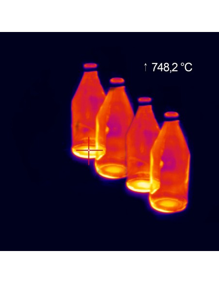Kamera termowizyjna optris PI 450 G7 dla przemysłu szklarskiego - obraz termiczny