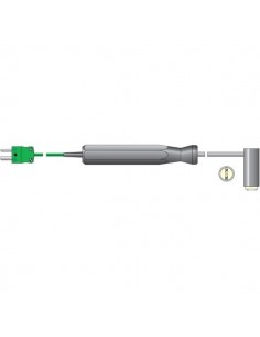 Sonda -60 .. +1000°C, fajkowa (90°) do powierzchni