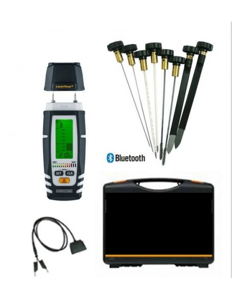 Wilgotnościomierz Laserliner DampMaster Compact Pro z Bluetooth i kompletem elektrod