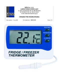 Termometr lodówkowy ETI 810-210 ze świadectwem wzorcowania