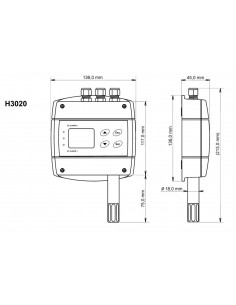Regulator wilgotności i temperatury Comet H3020 2