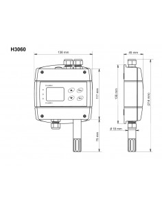 Regulator wilgotności i temperatury Comet H3060 2