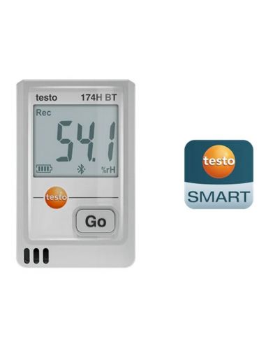 Rejestrator temperatury i wilgotności testo 174 H BT z Bluetooth® i aplikacją testo Smart App