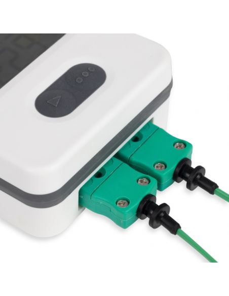 2-kanałowy rejestrator ThermaData  z dwiema termoparami typ K, wodoodporny IP66/67.
