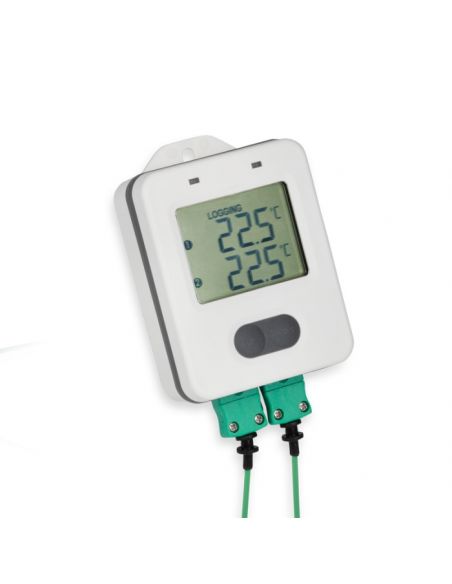 2-kanałowy rejestrator ThermaData  z dwiema termoparami typ K, wodoodporny IP66/67.