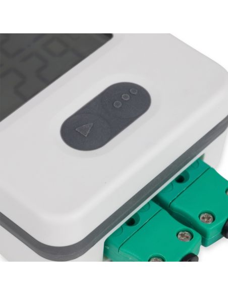 2-kanałowy rejestrator ThermaData  z dwiema termoparami typ K, wodoodporny IP66/67.