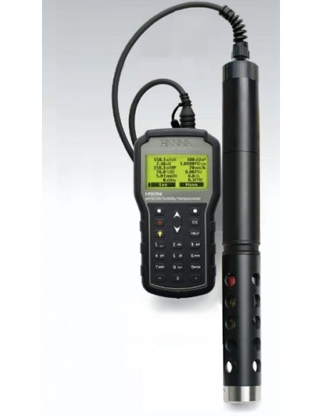 Miernik pH/EC/ISE/mętność/Tlen z GPS, z autonomiczną sondą z rejestracją.