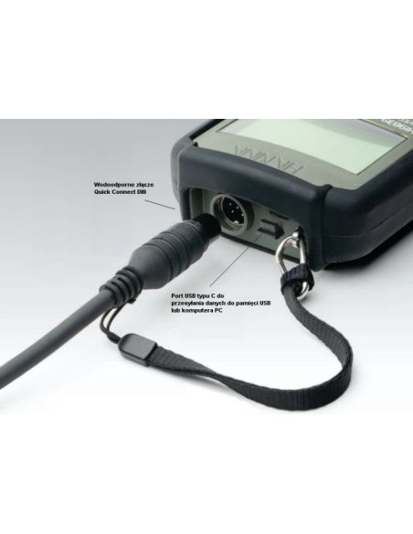 Miernik HI98394 złącze Quick Connect DIN i port USB-C